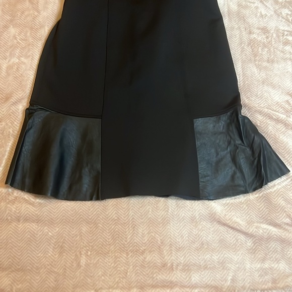 🌟HOST PICK🌟 Chaps black stretch dress with faux leather accents - Picture 2 of 12